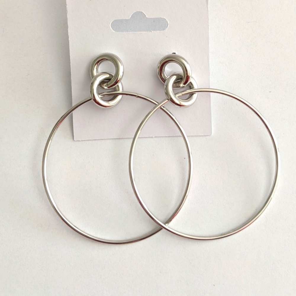 Silver hoop earrings